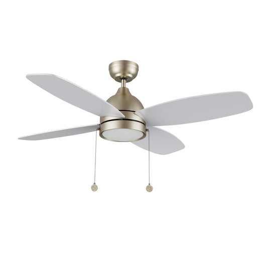 Carro Greenwood 52in 4-Blade Ceiling Fan | Modern Brushed Nickel Plywood Blades with Integrated LED | Living Room & Great Room | Model CFP524Q5-L11-SJ-1