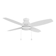 Carro Greenwood 52in 4-Blade Flush Mount Ceiling Fan | White Plywood Blades and Integrated LED | Living Room & Bedroom | 52 x | Model CFP524Q5-L11-WP-1-FM