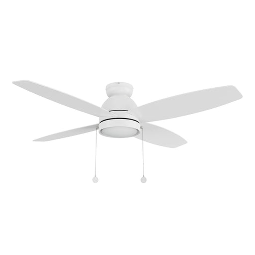 Carro Greenwood 52in 4-Blade Flush Mount Ceiling Fan | White Plywood Blades and Integrated LED | Living Room & Bedroom | 52 x | Model CFP524Q5-L11-WP-1-FM