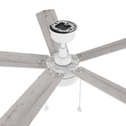 Carro Ryker 52in 5-Blade Ceiling Fan | White Whitewashed Plywood Blades and Integrated LED | Living Room & Great Room | 52 x 52 | Model CFP525B5-L11-SJ-1