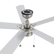 Carro Valencia 52in 5-Blade Ceiling Fan with LED Light | Soft Modern Brushed Nickel Plywood | Indoor Living Room & Bedroom | 52 | Model CFP525E2-L11-WP-1