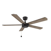 Carro Valencia 52in 5-Blade Ceiling Fan without Light | Soft Modern Black Barnwood Plywood | Indoor Living Room & Bedroom | 52 x | Model CFP525E2-N10-BG-1
