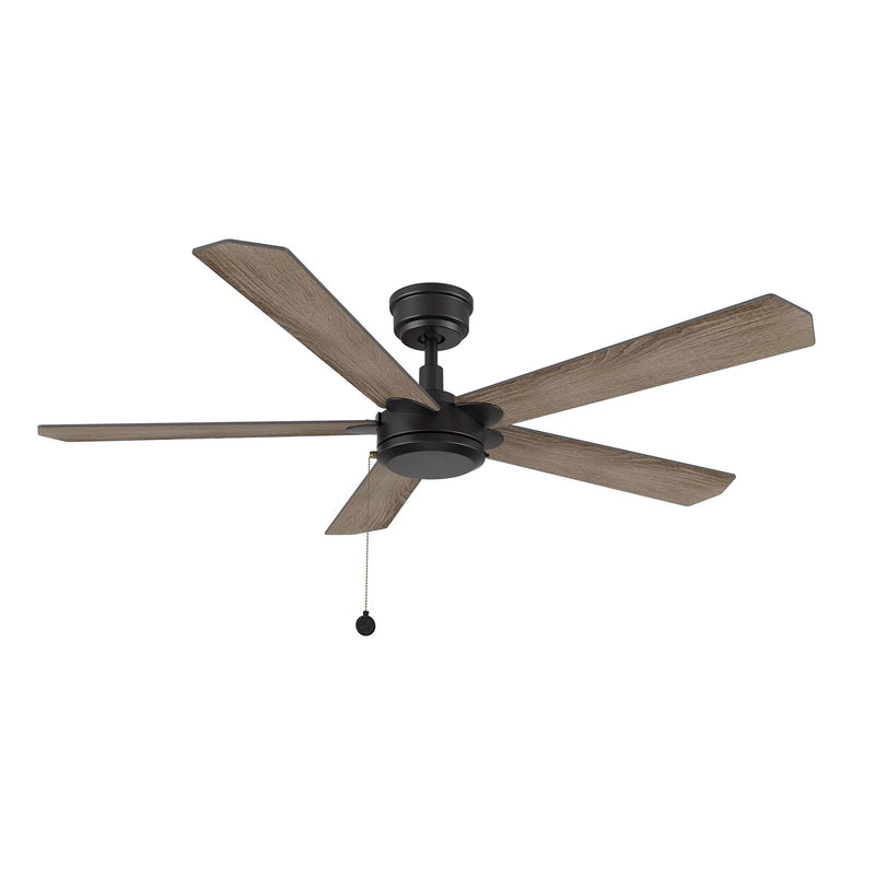 Carro Valencia 52in 5-Blade Ceiling Fan without Light | Soft Modern Black Barnwood Plywood | Indoor Living Room & Bedroom | 52 x | Model CFP525E2-N10-BG-1