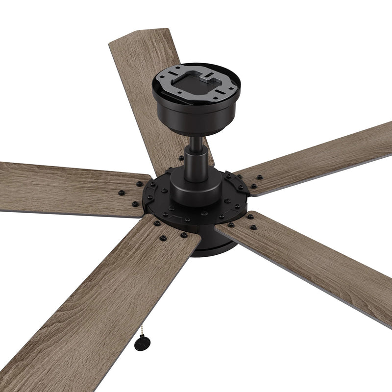 Carro Valencia 52in 5-Blade Ceiling Fan without Light | Soft Modern Black Barnwood Plywood | Indoor Living Room & Bedroom | 52 x | Model CFP525E2-N10-BG-1
