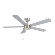 Carro Valencia 52in 5-Blade Ceiling Fan | Brushed Nickel Plywood Blades | Indoor Living Room & Bedroom | 52 x 52 x 11.8 in | Model CFP525E2-N10-SJ-1