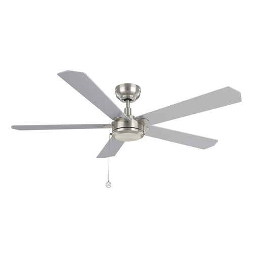 Carro Valencia 52in 5-Blade Ceiling Fan | Brushed Nickel Plywood Blades | Indoor Living Room & Bedroom | 52 x 52 x 11.8 in | Model CFP525E2-N10-SJ-1