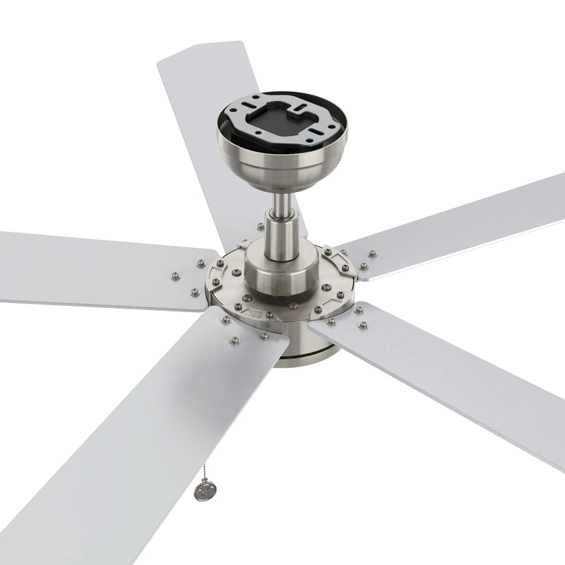 Carro Valencia 52in 5-Blade Ceiling Fan | Brushed Nickel Plywood Blades | Indoor Living Room & Bedroom | 52 x 52 x 11.8 in | Model CFP525E2-N10-SJ-1
