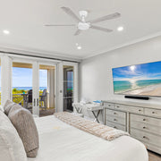 Carro Valencia 52in 5-Blade Ceiling Fan | White Whitewashed Plywood Blades | Indoor Living Room & Bedroom | 52 x 52 x 11.8 in | Model CFP525E2-N10-WP-1