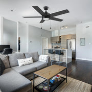 Carro Ascott 52in 5-Blade Ceiling Fan with Light | Black Plywood Blades and Integrated LED 3500K | Indoor Living Room & Bedroom | Model CFP525E5-L11-B2-1