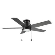 Carro Ascott 52in 5-Blade Flush Mount Ceiling Fan with Light | Black Plywood Blades and Integrated LED 3500K | Indoor Low | Model CFP525E5-L11-B2-1-FM
