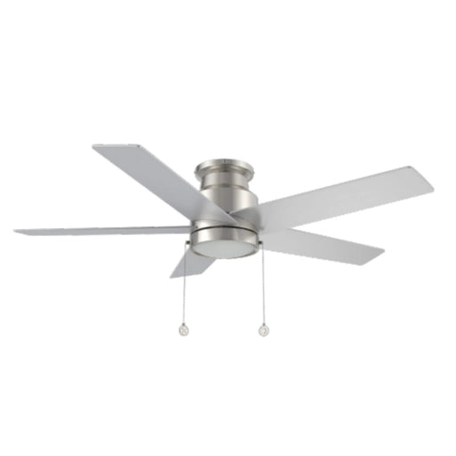 Carro Ascott 52in 5-Blade Flush Mount Ceiling Fan | Brushed Nickel Plywood Blades with Integrated LED | Indoor Low Ceiling & | Model CFP525E5-L11-SJ-1-FM