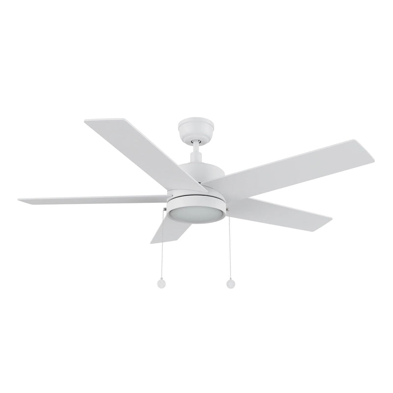 Carro Ascott 52in 5-Blade Ceiling Fan | White Plywood Blades with Integrated LED | Indoor Living Room & Bedroom | 52 x 52 x 15.1 | Model CFP525E5-L11-W1-1