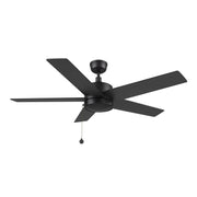 Carro Ascott 52in 5-Blade Ceiling Fan | Black Plywood Blades and Pull Chain Control | Living Room & Bedroom | 15.1 x 52 x 52 in | Model CFP525E5-N10-B2-1