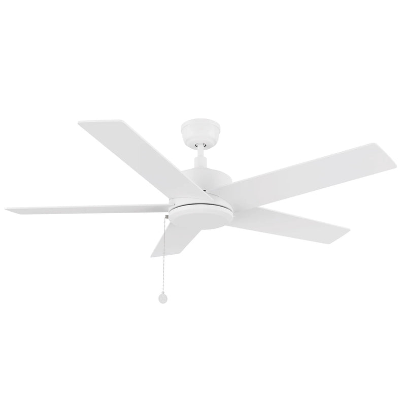 Carro Ascott 52in 5-Blade Ceiling Fan | White Plywood Blades and White Finish | Living Room & Bedroom | 52 x 52 x 15.1 in | Model CFP525E5-N10-W1-1