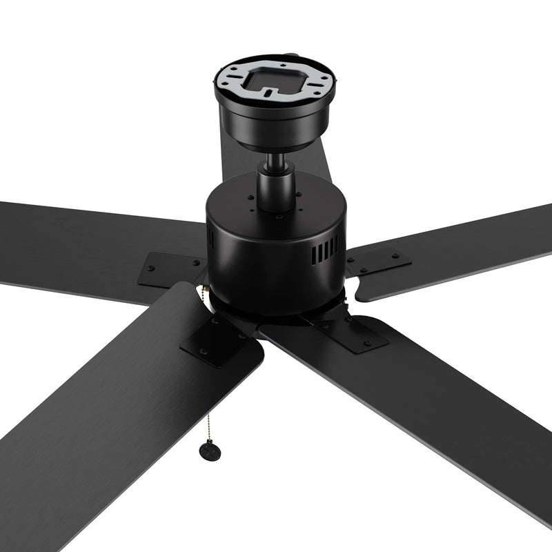 Carro Apex 52in 5-Blade Ceiling Fan | Black Plywood Blades and Black Finish | Living Room & Bedroom | 52 x 52 x 12.7 in | Model CFP525E5-N20-B2-1