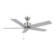 Carro Apex 52in 5-Blade Ceiling Fan | Brushed Nickel Plywood Blades and Brushed Nickel Finish | Living Room & Bedroom | 52 x 52 | Model CFP525E5-N20-SJ-1