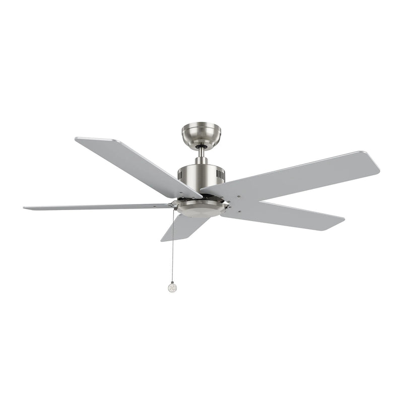 Carro Apex 52in 5-Blade Ceiling Fan | Brushed Nickel Plywood Blades and Brushed Nickel Finish | Living Room & Bedroom | 52 x 52 | Model CFP525E5-N20-SJ-1
