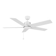 Carro Apex 52in 5-Blade Ceiling Fan | White Plywood Blades and White Finish | Living Room & Bedroom | 52 x 52 x 12.7 in | Model CFP525E5-N20-W1-1