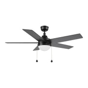 Carro Malta 52in 5-Blade Ceiling Fan | Modern Black Plywood and Integrated LED | Living Room & Bedroom | 52 x 52 x 16.8 in | Model CFP525E6-L11-B2-1