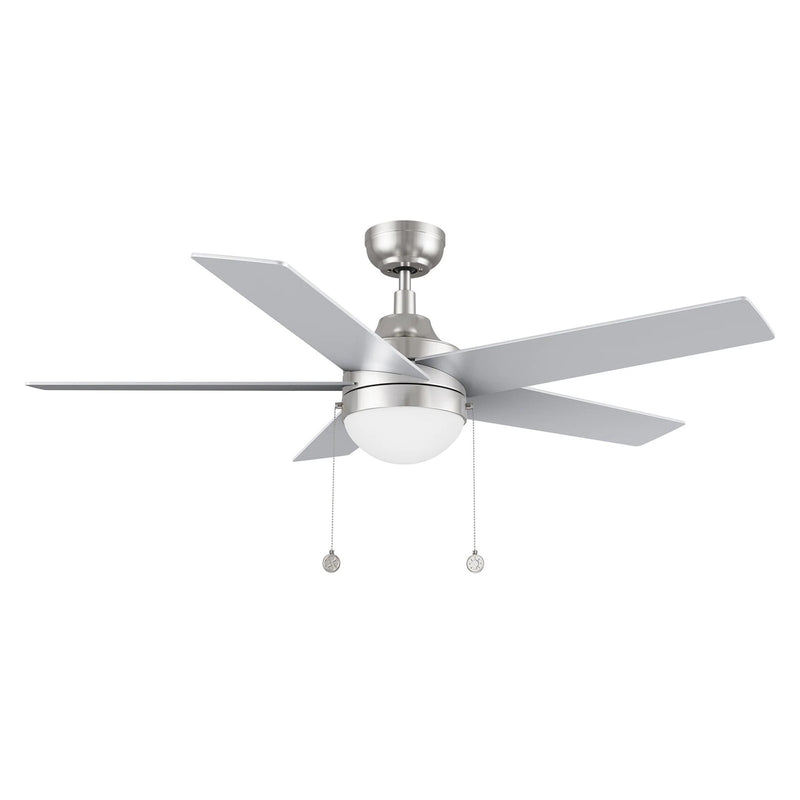 Carro Malta 52in 5-Blade Ceiling Fan | Modern Brushed Nickel Plywood and Integrated LED | Living Room & Bedroom | 52 x 52 x 16.8 | Model CFP525E6-L11-SJ-1