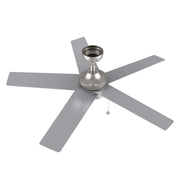 Carro Malta 52in 5-Blade Ceiling Fan | Modern Brushed Nickel Plywood and Integrated LED | Living Room & Bedroom | 52 x 52 x 16.8 | Model CFP525E6-L11-SJ-1