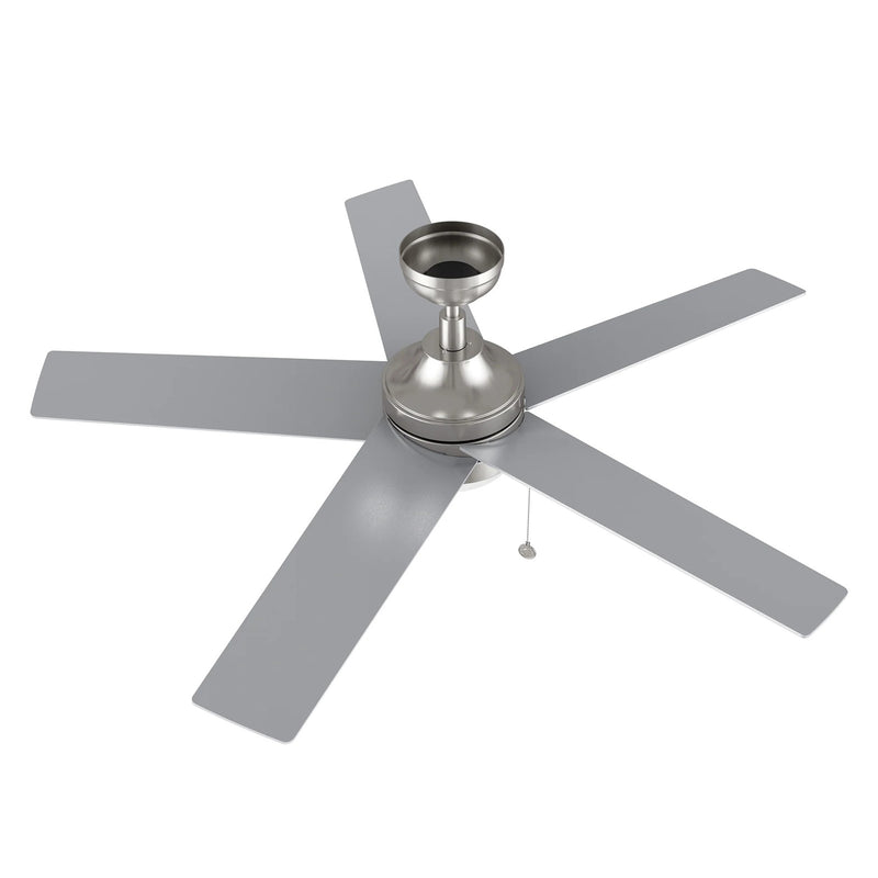 Carro Malta 52in 5-Blade Ceiling Fan | Modern Brushed Nickel Plywood and Integrated LED | Living Room & Bedroom | 52 x 52 x 16.8 | Model CFP525E6-L11-SJ-1