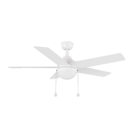 Carro Malta 52in 5-Blade Ceiling Fan | Modern White Plywood and Integrated LED | Living Room & Bedroom | 52 x 52 x 16.8 in | Model CFP525E6-L11-W1-1