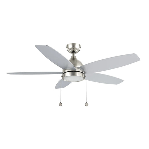 Carro Greenwood 52in 5-Blade Ceiling Fan | Modern Brushed Nickel and Plywood | Living Room & Bedroom | 52 x 52 x 15.6 in, 3500K | Model CFP525Q5-L11-SJ-1