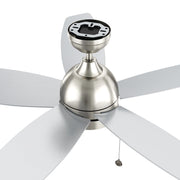 Carro Greenwood 52in 5-Blade Ceiling Fan | Modern Brushed Nickel and Plywood | Living Room & Bedroom | 52 x 52 x 15.6 in, 3500K | Model CFP525Q5-L11-SJ-1
