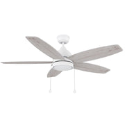 Carro Greenwood 52in 5-Blade Ceiling Fan | White Plywood Blades and Integrated LED | Living Room & Bedroom | 52 x 52 x 15.6 in | Model CFP525Q5-L11-WP-1