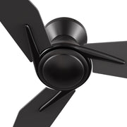 Carro Leon 44in 3-Blade Flush Mount Ceiling Fan | Black Plywood Blades and Remote Control | Bedrooms & Living Rooms | 44 x 44 | Model CFR443J3-N10-B2-1-FM