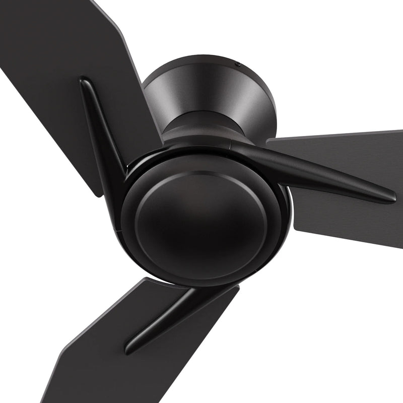 Carro Leon 44in 3-Blade Flush Mount Ceiling Fan | Black Plywood Blades and Remote Control | Bedrooms & Living Rooms | 44 x 44 | Model CFR443J3-N10-B2-1-FM