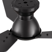 Carro Leon 44in 3-Blade Flush Mount Ceiling Fan | Black Plywood Blades and Remote Control | Bedrooms & Living Rooms | 44 x 44 | Model CFR443J3-N10-B2-1-FM