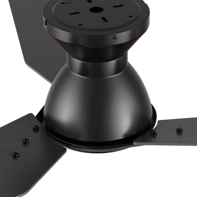 Carro Leon 44in 3-Blade Flush Mount Ceiling Fan | Black Plywood Blades and Remote Control | Bedrooms & Living Rooms | 44 x 44 | Model CFR443J3-N10-B2-1-FM
