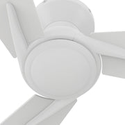 Carro Leon 44in 3-Blade Flush Mount Ceiling Fan | White Plywood Blades and Remote Control | Bedrooms & Living Rooms | 44 x 44 | Model CFR443J3-N10-W1-1-FM
