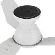Carro Leon 44in 3-Blade Flush Mount Ceiling Fan | White Plywood Blades and Remote Control | Bedrooms & Living Rooms | 44 x 44 | Model CFR443J3-N10-W1-1-FM