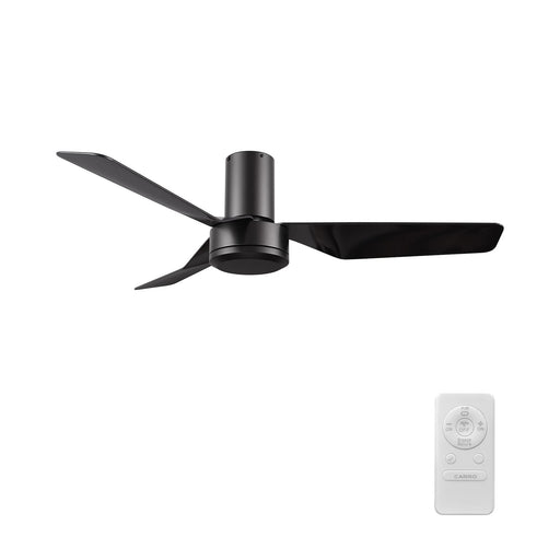 Carro Caerus 44in 3-Blade Ceiling Fan | Modern Black ABS Blades | Bedroom & Living Room | 10 x 44 x 44 in, Flush Mount | Model CFR443N2-N10-B2-1-FM