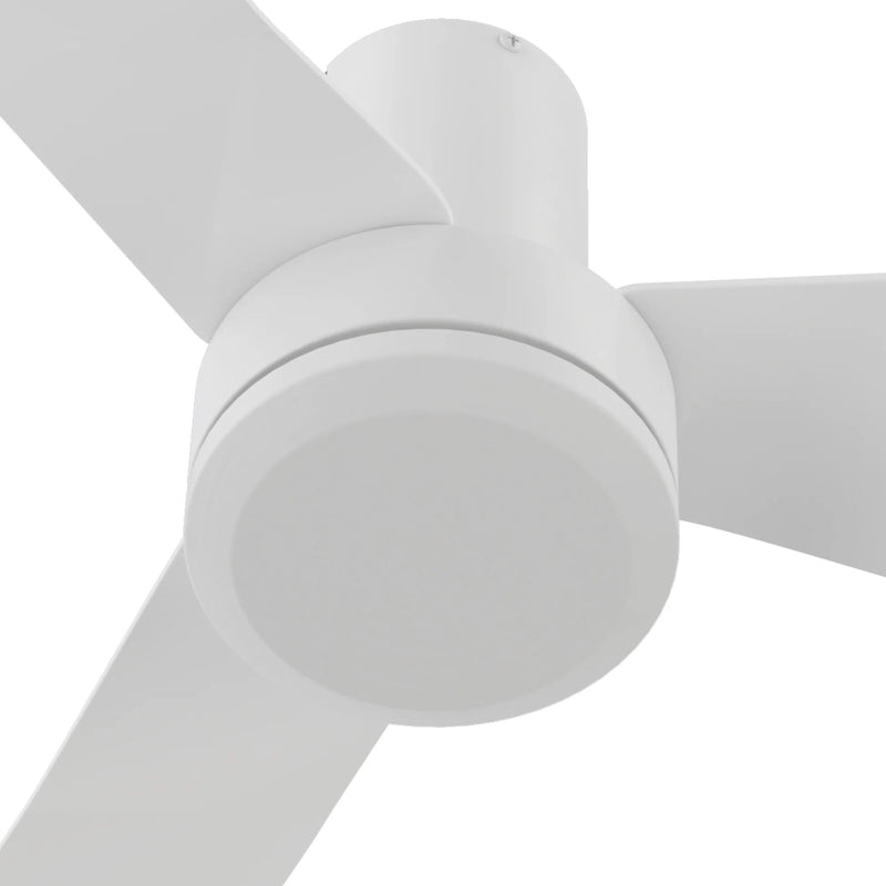 Carro Caerus 44in 3-Blade Ceiling Fan | Modern White ABS Blades | Bedroom & Living Room | 10 x 44 x 44 in, Flush Mount | Model CFR443N2-N10-W1-1-FM