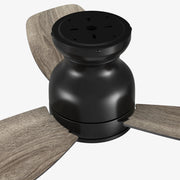 Carro Stanley 44in 3-Blade Flush Ceiling Fan | Modern Black Barnwood Plywood Blades | Bedroom & Living Room | 10.8 x 44 x 44 | Model CFR443Q-N10-BG-1-FM