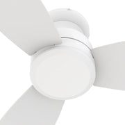 Carro Stanley 48in 3-Blade Flush Mount Ceiling Fan | Modern White Plywood Blades | Living Room & Bedroom | 48 x 48 x 10.8 in | Model CFR483Q-N10-W1-1-FM