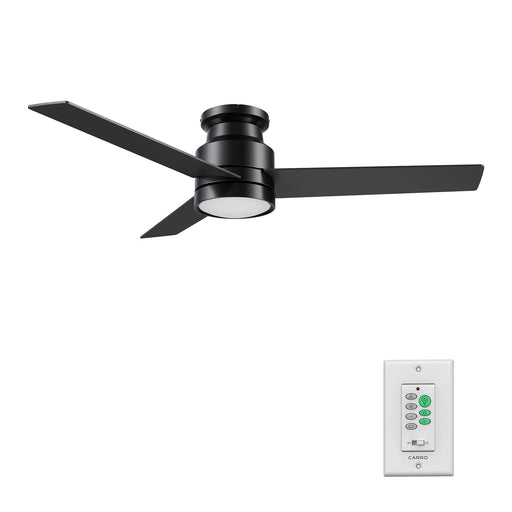 Carro Santana 52in Flush Mount Ceiling Fan | Black Plywood Blades and Integrated LED | Bedroom & Living Room Cooling | 52 x | Model CFR523E5-L12-B2-1-FM