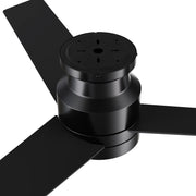 Carro Santana 52in Flush Mount Ceiling Fan | Black Plywood Blades and Integrated LED | Bedroom & Living Room Cooling | 52 x | Model CFR523E5-L12-B2-1-FM