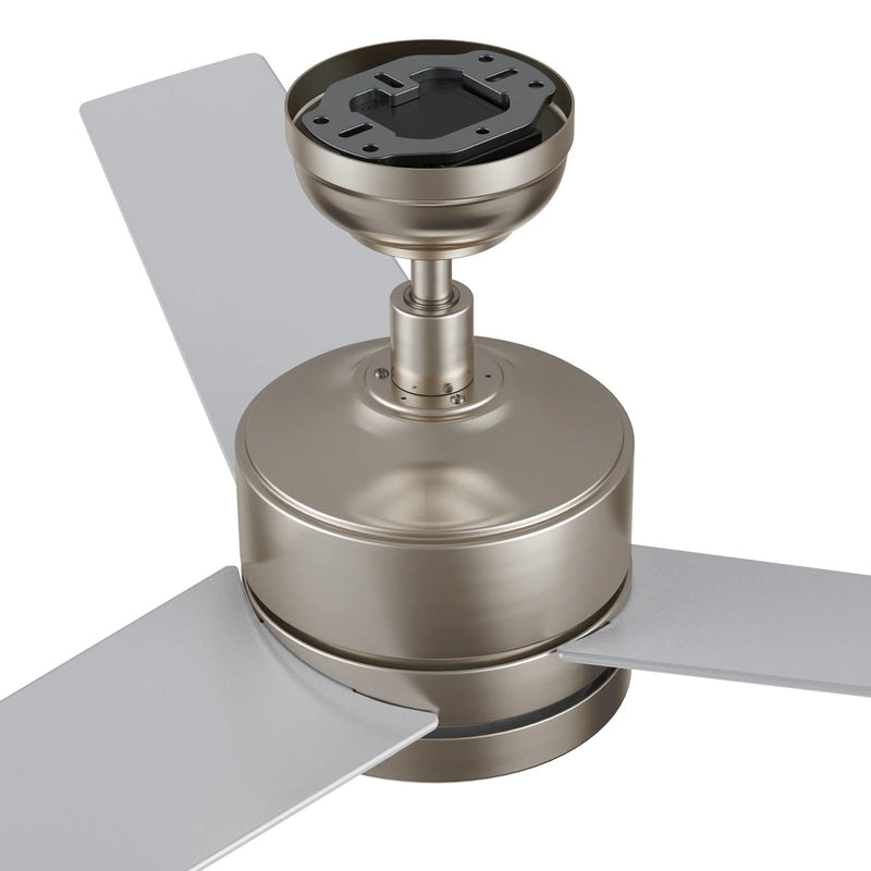 Carro Santana 52in Ceiling Fan | Brushed Nickel Plywood Blades and Integrated LED | Bedroom & Living Room Cooling | 52 x 52 x 15 | Model CFR523E5-L12-SJ-1