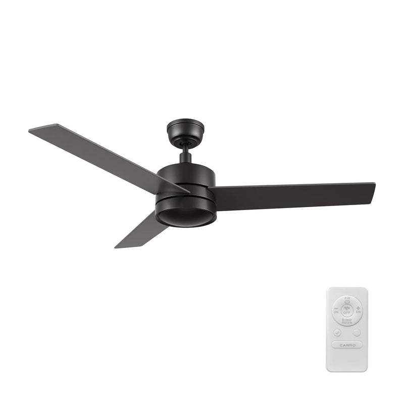 Carro Santana 52in Ceiling Fan with Remote | Black Plywood Blades and DC Motor | Living Room & Bedroom | 52 x 52 x 15 in | Model CFR523E5-N10-B2-1
