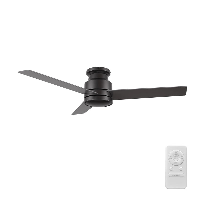 Carro Santana 52in Flush Mount Ceiling Fan | Black Plywood Blades and DC Motor | Living Room & Bedroom | 52 x 52 x 11 in | Model CFR523E5-N10-B2-1-FM