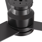 Carro Santana 52in Flush Mount Ceiling Fan | Black Plywood Blades and DC Motor | Living Room & Bedroom | 52 x 52 x 11 in | Model CFR523E5-N10-B2-1-FM