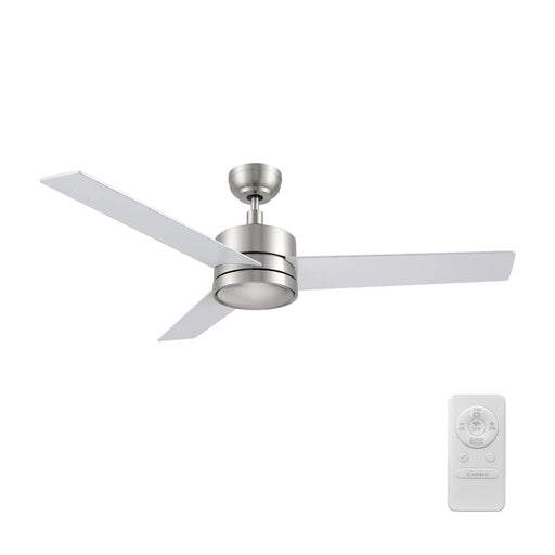 Carro Santana 52in Ceiling Fan with Remote | Brushed Nickel Plywood Blades and DC Motor | Living Room & Bedroom | 52 x 52 x 15 in | Model CFR523E5-N10-SJ-1
