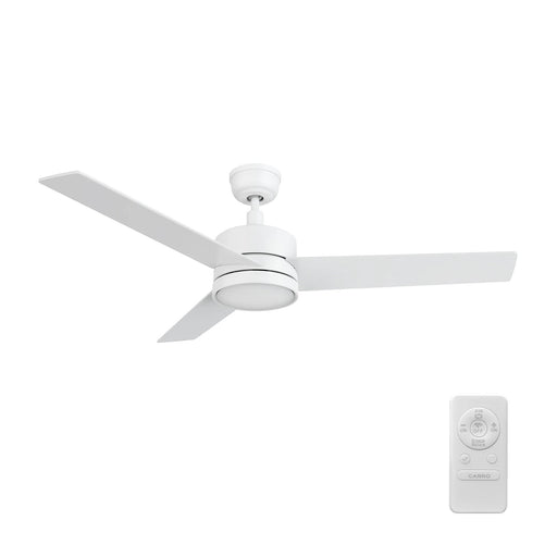 Carro Santana 52in 3-Blade Ceiling Fan | White Plywood Blades | Living Room & Bedroom | 52 x 52 x 15 in | Model CFR523E5-N10-W1-1