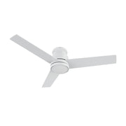 Carro Santana 52in 3-Blade Flush Mount Ceiling Fan | White Plywood Blades | Living Room & Bedroom | 52 x 52 x 11 in | Model CFR523E5-N10-W1-1-FM