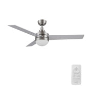 Carro Kimball 52in 3-Blade Ceiling Fan | Brushed Nickel Plywood Blades and Integrated LED | Living Room & Bedroom | 16.9 x 52 x | Model CFR523E6-L12-SJ-1